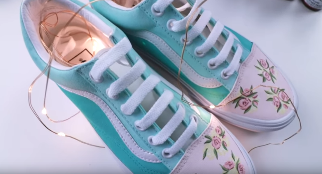 How to paint on Canvas Shoes 